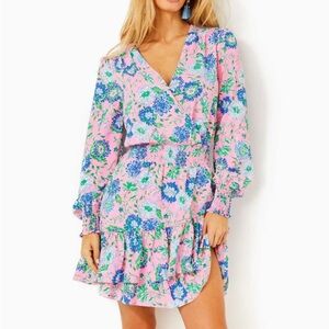 NWT Lilly Pulitzer Cristiana Long Sleeve Stretch Dress size 00‎